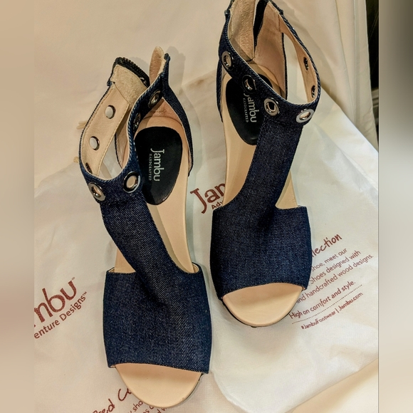 Womens JAMBA 7.5 M Denim Shelia Platform - Picture 2 of 5
